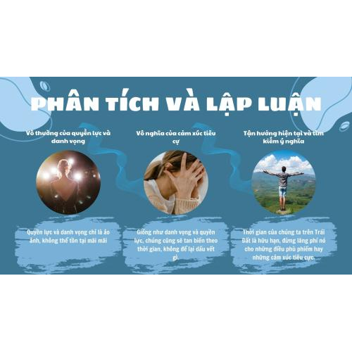 3. Phân tích và lập luận